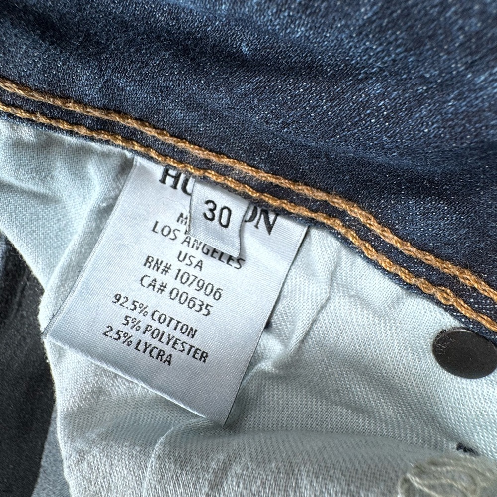 Hudson Jeans Size 30 Made in USA Bootcut Low Rise Flap Pocket Premium Denim - Picture 7 of 9